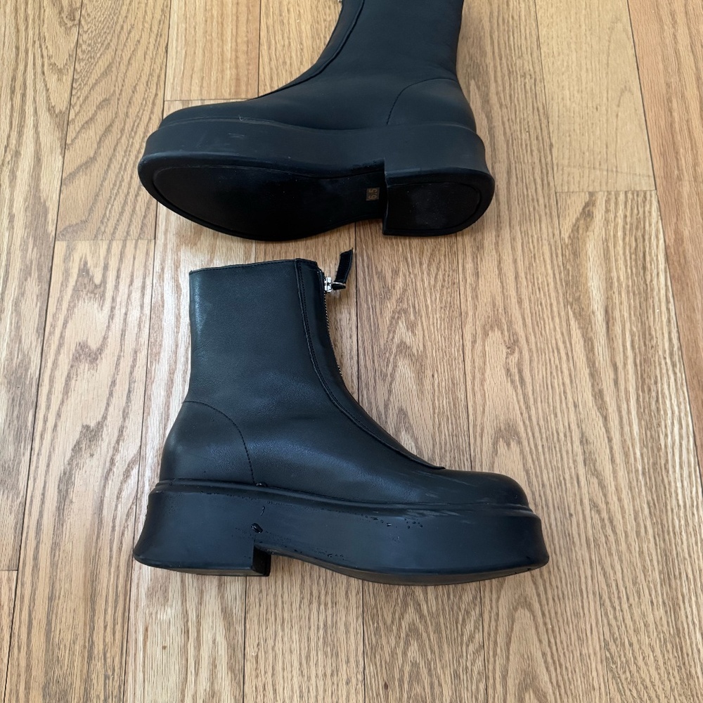 Steve Madden Jones Black Leather Women's Boots